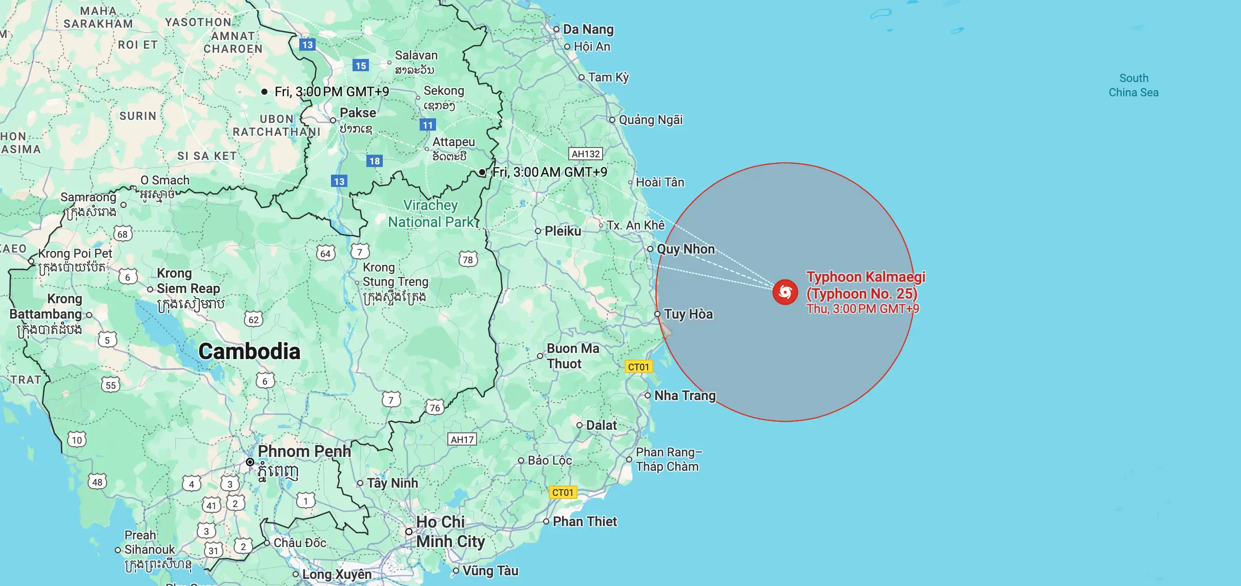 Typhoon season rain in Dalat